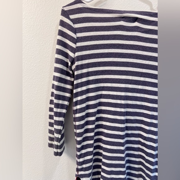 Striped Three Quarter Sleeve Off The Shoulder Tee - Picture 4 of 8